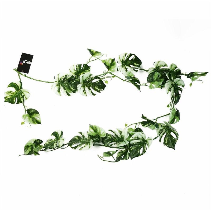 180cm Artificial Hanging Trailing Variegated Monstera Plant