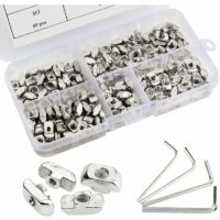 184PCS T Lock Nut Assortment Kit, T-Slot Nut Kit Hammer Head Fastening Nut for Carbon Steel Aluminum Profile Size M3 M4 M5 13Thirteen
