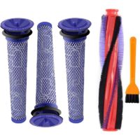 185mm Brush Roll for Dyson V6 DC59 DC62 SV03 SV07 Replacement Kit, Replaces Filters Parts Accessories for Dyson Vacuum Cleaner(1 Brush Roll 185mm, 3