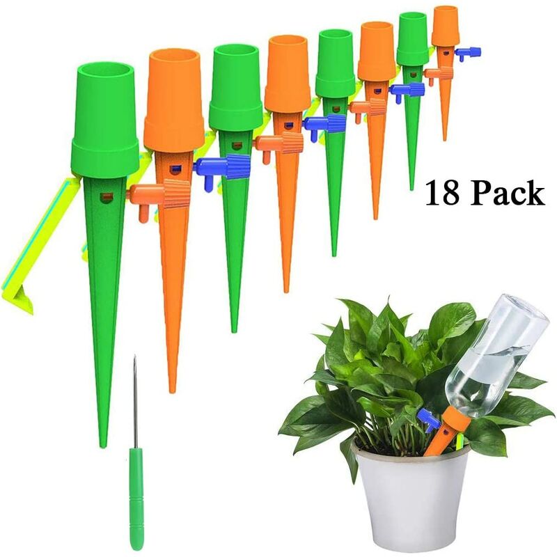 18Pcs Drip Irrigation Kit, Automatic Plant Watering System Drip Irrigation Equipment for Garden Home Indoor Outdoor/Park Flowers