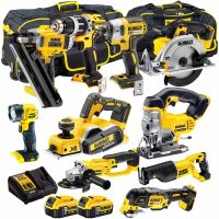 18V 10 Piece Power Tool Kit with 2 x 5.0Ah Batteries T4TKIT-981:18V - Dewalt