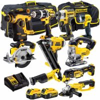 18V 10 Piece Power Tool Kit with 2 x 5.0Ah Batteries T4TKIT-992:18V - Dewalt