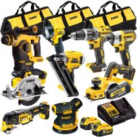 18V 9 Piece Power Tool Kit with 2 x 5.0Ah Batteries T4TKIT-879:18V - Dewalt