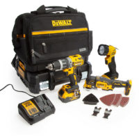 18V xr DCD796 Combi Drill, DCS355 Multi Tool & DCL040 Torch (2 x 5.0Ah Batteries) DCD796MULTITOOLDEAL - Dewalt