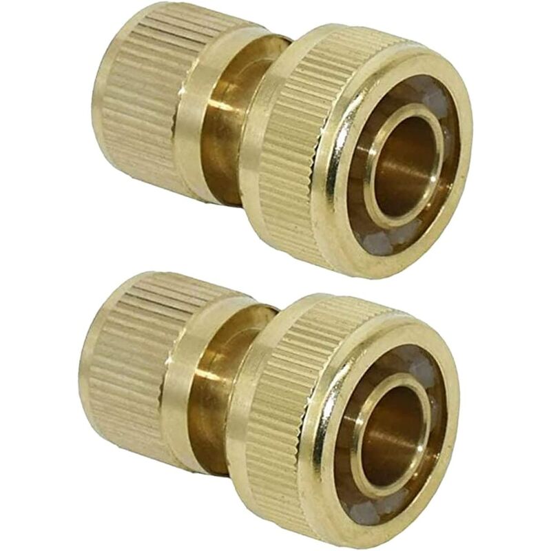 19mm (3/4) Brass Garden Hose Quick Connect Connectors for Garden Hose (2PACK)