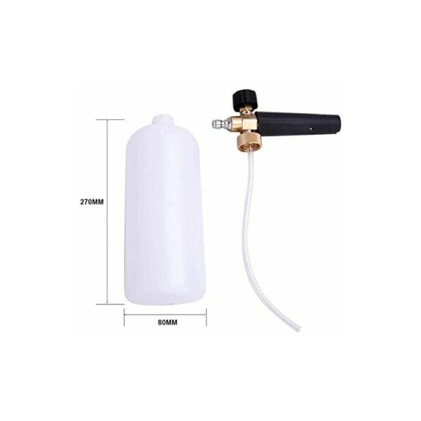 1L 1/4 Quick Release Foam Cannon for Pressure Washer, Adjustable Nozzle Soap Dispenser Foam Lance Bottle Car Wash