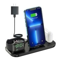 1PACK, 3 in 1 Charging Station for Multiple Devices, only the stand, Charger Pad Stand Compatible with a-p Watch Series SE/7/6/5/4/3/2, for Phone