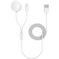 1PC, 2 in 1 a-p Phone and Watch Charger, Charging Cable Magnetic Wireless for Watch Series 7/6/Se/5/4/3/2/1 &Phone 13/12/11/Pro/Max/ Mini/XR/XS/Max/X