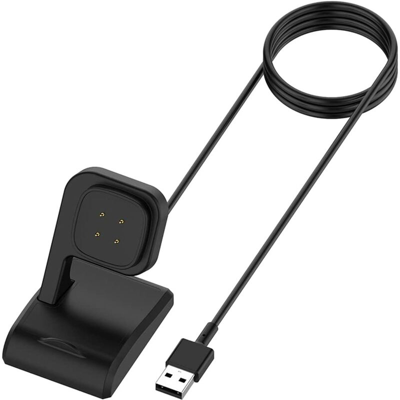 1PC, Charger Dock Compatible with F-b Sense & F-b Ver-sa 3, Replacement usb Charging Cable Charger Stand Dock Station Base Cradle for Smart Watch