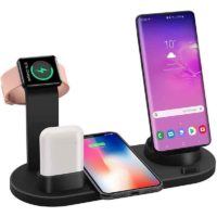 1PC, Charging Dock Stations-4 in 1 Wireless Charger Stand, Charging Station for a-p Phone 12 Mini/11 Pro Max/X/XR/Xs Max, 8 Plus, G-laxy, A-pods