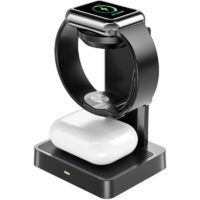 1PC, Charging Dock for a-p Watch and A-pods, 2 in 1 Wireless Charging Station for Watch Series 7 6 5 4 3 2 1 se & A-pods 2/Pro(Black)