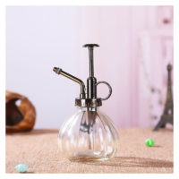 1PC Glass Watering Can Pot Vintage Plant Mister Brass Pressure Sprayer Retro Pumpkin Sprayer Antique Copper Sprinkler Gardening Tools with Top Pump