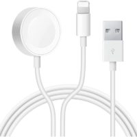 1PC,2 in 1 for a-p Watch Charger Portable Wireless Watch Charging Cable(White,1M)