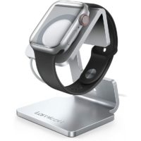 1PC,A-P Watch Charging Stand:Desk Watch Stand Holder Charging Dock Station(Silver)