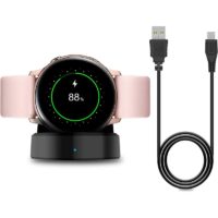1PC,Charger Stand for G-laxy Watch 4/Ac-tive2,Charging cable with base(Black)