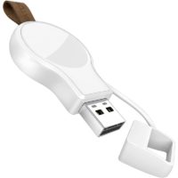 1PC,Charger for Watch,Portable usb Wireless Charger, Light Weight Magnetic Quick Charge,White