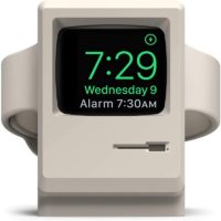 1PC,Classic Monitor Design Stand,Compatible with Nightstand Mode Compatible with a-p Watch(White)