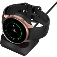 1PC,Non-Slip Silicone Charging Holder,Charger Bracket Slot,for S-sung Watch(Black)