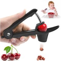 1PCS Cherry Pitter, Cherry Seed Remover Olives Pitter Tool, Cherrys Corer Pitter Tool with Space-saving Locking Design, Multi-Function Fruit Pit