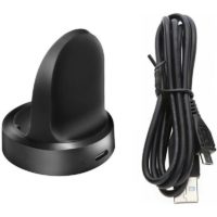 1PC,Smart Watch Charging Cradle Dock for S-sung G-ear S3,Charging cable with base(Black)