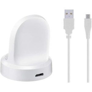 1PC,Smart Watch Charging Cradle Dock for S-sung G-ear S3,Charging cable with base(White)