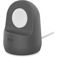 1PC,Stand Silicone Charging Dock Holder for A-P Watch,Adapters NOT Included,(Grey)