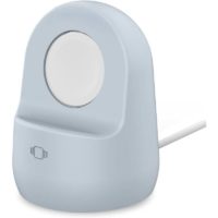 1PC,Stand Silicone Charging Dock Holder for a-p Watch,Adapters not Included,(Light Blue)