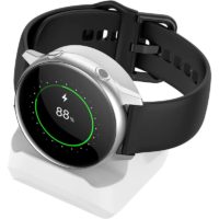 1PC,Stand for G-laxy Watch4, Non-Slip Charger Bracket Holder with Cable Management Slot(White)