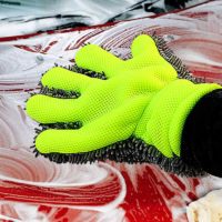 1Ps super luxury superfine fiber car washing gloves car washing tools household multi-function cleaning brush details car washing gloves