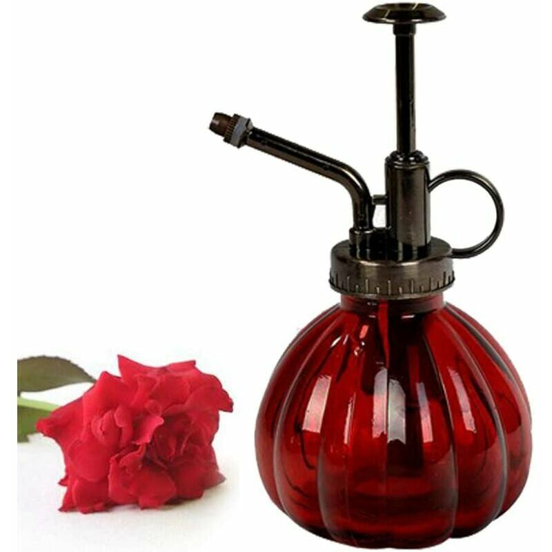 1pc Colour Strips Vintage Decorative Glass Pot Watering Can Pressure Sprayer For Plants Bonsai Flowers Gardening Tools Red
