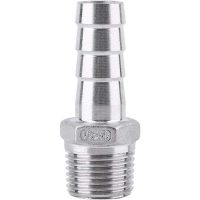 1pc Connexteur Barbed Pipe Fitting to Thread Adapter dfe Stainless Steel Pipe Shank SS304 1/8 3/4 (1/2 15mm) - Langray