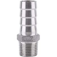 1pc Connexteur Barbed Pipe Fitting to Thread Adapter dfe Stainless Steel Pipe Shank SS304 1/8 3/4 (1/2 19mm) - Langray