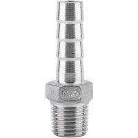 1pc Connexteur Barbed Pipe Fitting to Thread Adapter dfe Stainless Steel Pipe Shank SS304 1/8 3/4 (1/4 10mm) - Langray