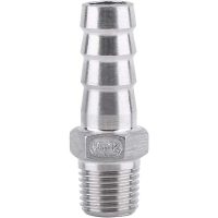 1pc Connexteur Barbed Pipe Fitting to Thread Adapter dfe Stainless Steel Pipe Shank SS304 1/8 3/4 (1/4 12mm) - Langray