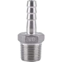1pc Connexteur Barbed Pipe Fitting to Thread Adapter dfe Stainless Steel Pipe Shank SS304 1/8 3/4 (3/8 8mm) - Langray