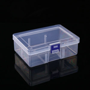 1pc Rectangular Clear Plastic With Lid Storage Box Collection Container Case Home Storage Organization Cosmetic Storage