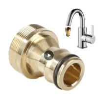 1pcs Brass Garden Water Connectors Hose Connector Kitchen Water Tap Adaptor Car Wash Water Gun Fast Joints Fittings With Washer Thsinde