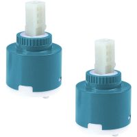 2 Ceramic Faucet Cartridge for Single Handle Valve Replacement 40MM Replacement Lavatory Disc Cartridge for Single Handle Faucet Valve Repair-Blue