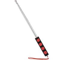 2 Meters Outdoor Stainless Steel Telescopic Flag Pole 79 Flagstaff, Red - Red