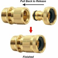 2 Pack 3/4 Female Threaded Garden Hose Connector Quick Connect