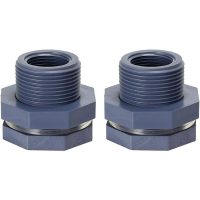2 Pack 3/4' pvc Garden Faucet Fittings for Aquariums, Water Tanks, Tubs, Pools, pvc Water Tank Connectors