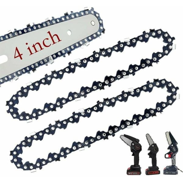 2 Pack 4 Inch Mini Chainsaw Chains Replacement Chains