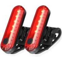 2 Pack Bike Tail Light, Bright Red led Bike Tail Light, usb Rechargeable, Waterproof Helmet Lamp, Bicycle Flashlight, Safety Reflector Accessories,