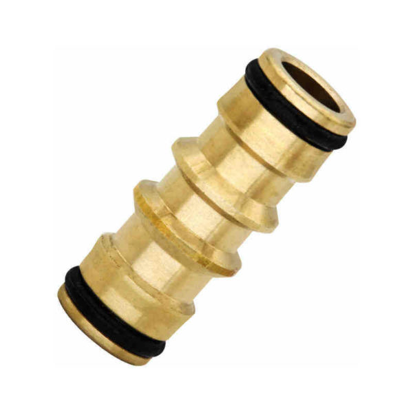 2 Pack Brass Garden Hose Pipe Fittings (Brass Double Male Fittings)