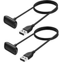 2-Pack Charger Cable Compatible with F-b Charge 5 / Lu-xe, Replacement usb Charging Cable Cord Dock Stand Accessories (Black, 50cm)