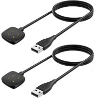 [2-Pack] Charger Cable Compatible with F-b Sense/F-b Ver-sa 3, Replacement USB Charging Cradle Dock Stand Cable(Black,30cm)