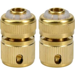 2 Pack Garden Hose Fittings 1/2 Solid Brass Quick Garden Hose Connectors Leak Proof Faucet Appliance Connection Adapters Quick and easy connection