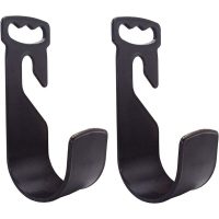 2 Pack Garden Hose Hooks Wall Mount for 25 50 75 100 150 Feet Hose (Large, Black)