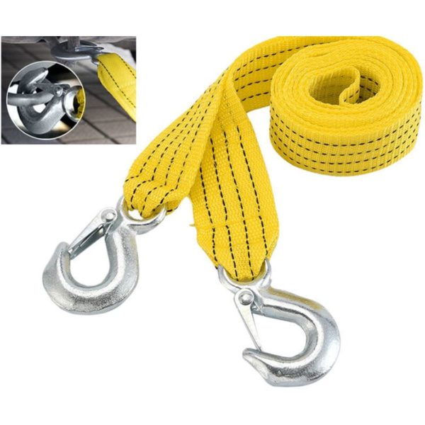 2 Pack Heavy Duty Trailer Straps with Hitch, 2 x 13', Braided Polyester Webbing and 6,600 lb Capacity, hd Truck Recovery Strap and atv Trailer Strap,