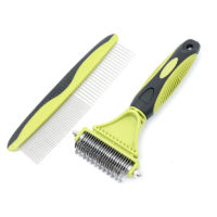 2 Pack Pet Detangling Tools - Double Sided Undercoat Rake and Detangling Comb for Detangling Tangled or Knotted Undercoat Hair, Ideal for Medium or